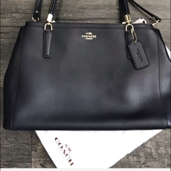 Coach Handbags - Coach Bailey Carryall Tote Pebbleleather-Navy